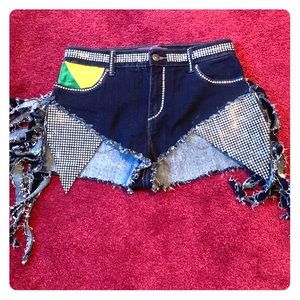 Refashioned dukes Jean short shorts